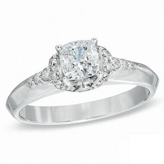 1.00 CT. T.W. Certified Canadian Cushion-Cut Diamond Engagement Ring in 14K White Gold (I/I1)