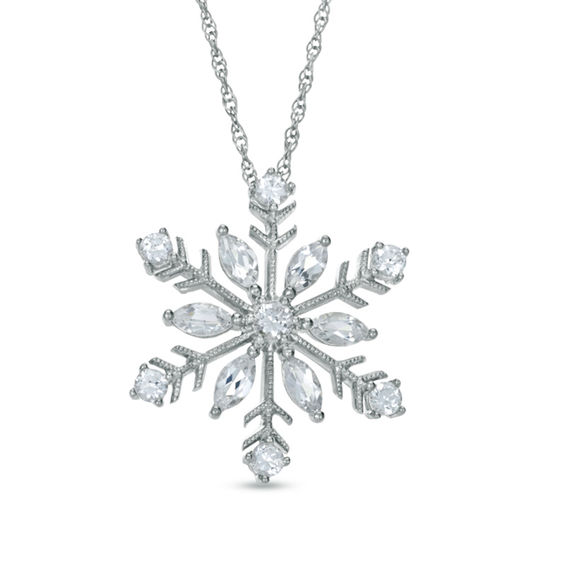 Personalized Snowflake Necklace, Sterling Silver Initial Jewelry – Sprig  Jewelry