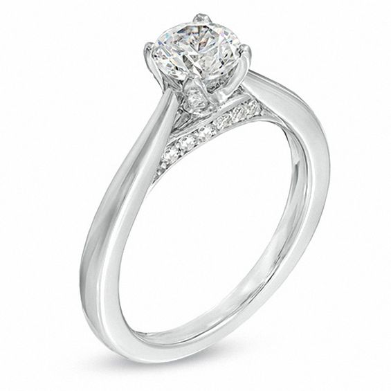 Celebration Canadian Lux® 0.62 CT. T.W. Certified Diamond Engagement Ring in 18K White Gold (I/SI2)