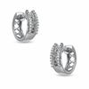 0.25 CT. T.W. Diamond Huggie Earrings in 10K White Gold