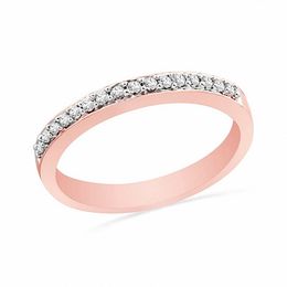 0.12 CT. T.W. Diamond Band in 10K Rose Gold