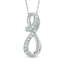 Diamond Accent Infinity Loop Pendant in Sterling Silver