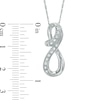 Diamond Accent Infinity Loop Pendant in Sterling Silver