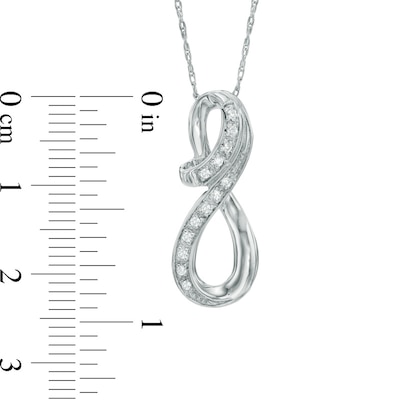 Diamond Accent Infinity Loop Pendant in Sterling Silver