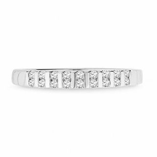 0.15 CT. T.W. Diamond Double Row Anniversary Band in Sterling Silver