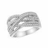 Thumbnail Image 0 of 0.75 CT. T.W. Diamond Woven Fashion Ring in Sterling Silver