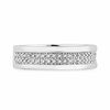 Thumbnail Image 2 of 0.20 CT. T.W. Diamond Double Row Band in Sterling Silver