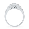 Thumbnail Image 2 of 0.33 CT. T.W. Princess-Cut Diamond Rectangular Frame Ring in Sterling Silver