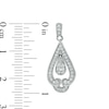 Thumbnail Image 1 of 0.50 CT. T.W. Diamond Looped Double Teardrop Earrings in Sterling Silver