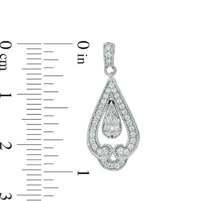 0.50 CT. T.W. Diamond Looped Double Teardrop Earrings in Sterling Silver