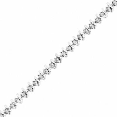 CT. T.W. Diamond Tennis Bracelet in Sterling Silver