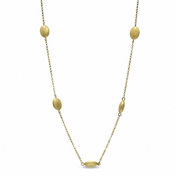 Charles Garnier Oval Station Necklace in Sterling Silver with 18K Gold Plate - 25"