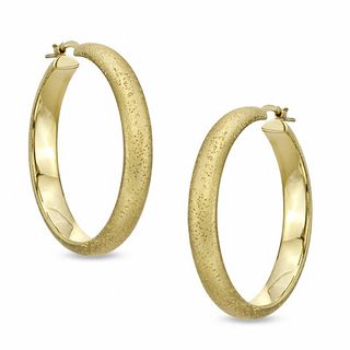 Charles Garnier 40mm Hoop Earrings in Sterling Silver with 18K Gold Plate