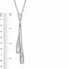 Thumbnail Image 1 of Charles Garnier Teardrop Lariat Necklace in Sterling Silver