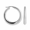 Charles Garnier 40mm Knife Edge Hoop Earrings in Sterling Silver