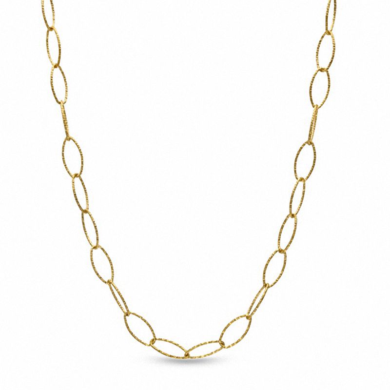 Charles Garnier Oval Link Necklace in Sterling Silver - 30"|Peoples Jewellers