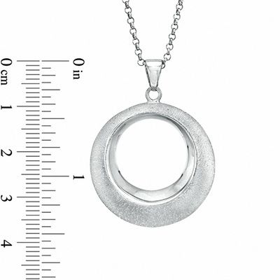 Charles Garnier Bevelled Circle Pendant in Sterling Silver