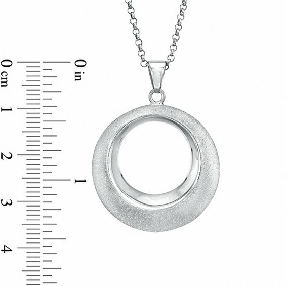 Charles Garnier Bevelled Circle Pendant in Sterling Silver