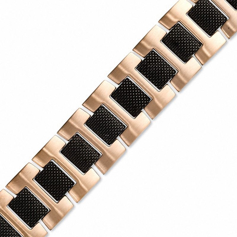 Men's Mesh Link Bracelet in Two-tone Stainless Steel - 8.5"