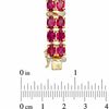 Thumbnail Image 2 of Oval Lab-Created Ruby and Diamond Accent Double Row Bracelet in 14K Gold Vermeil - 7.25"