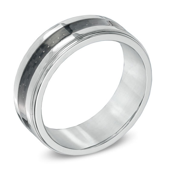 Men's 8.0mm Wedding Band in Two-Tone Cobalt - Size 10