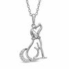 Thumbnail Image 0 of Tender Voices® Diamond Accent Dog Pendant in Sterling Silver