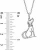 Thumbnail Image 2 of Tender Voices® Diamond Accent Dog Pendant in Sterling Silver