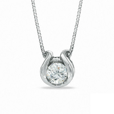 Sirena™ Diamond Accent Solitaire Pendant in 14K White Gold