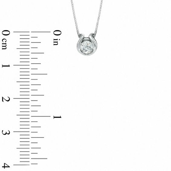 Sirena™ Diamond Accent Solitaire Pendant in 14K White Gold