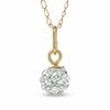 Child's Crystal Ball Pendant in 14K Gold - 13"