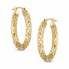 Diamond-Cut Hoop Earrings in 14K Gold