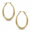 Thumbnail Image 0 of 25mm Twisted Double Hoop Earrings in 14K Gold