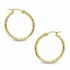 25.5mm Twist Hoop Earrings in 14K Gold