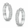 Thumbnail Image 0 of 23mm Crystal Hoop Earrings in Sterling Silver