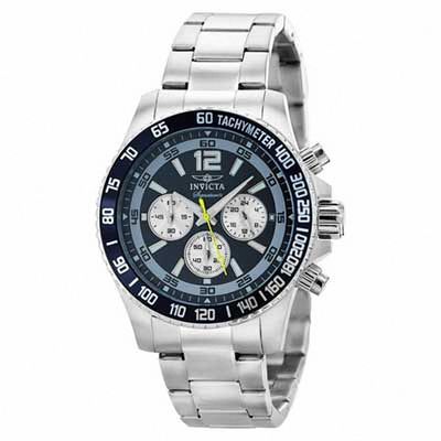 Men's Invicta Signature Chronograph Watch with Blue Dial (Model: 7407)