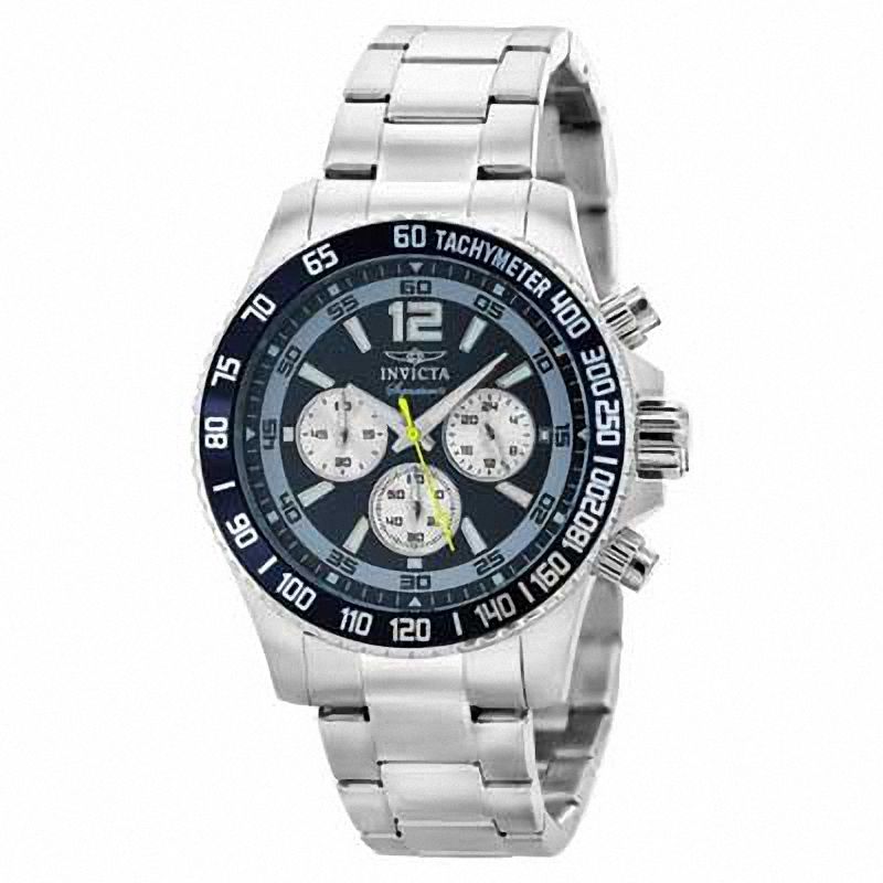 Men's Invicta Signature Chronograph Watch with Blue Dial (Model: 7407)