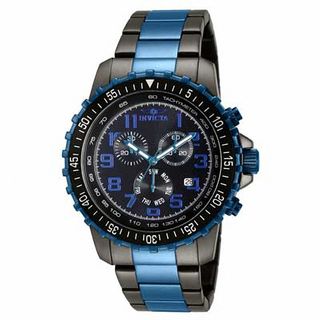 Men's Invicta Specialty Two-Tone Watch with Black Dial (Model: 11371)