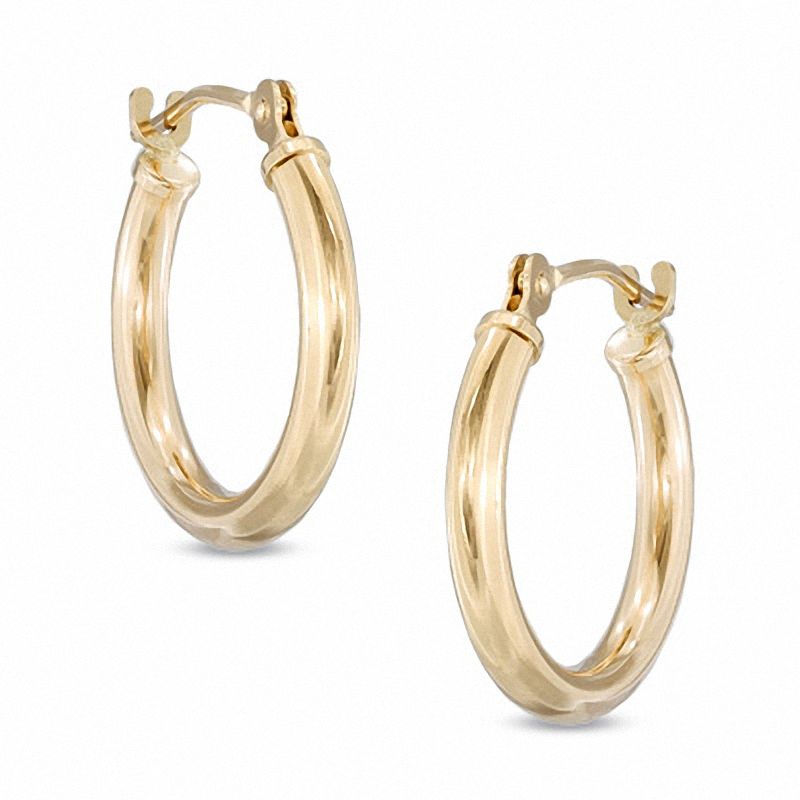 16mm Hoop Earrings in 14K Gold