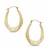 Thumbnail Image 0 of Oval Twist Hoop Earrings in 14K Gold