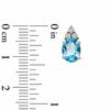 Thumbnail Image 2 of Oval Swiss Blue Topaz and Diamond Accent Pendant, Ring and Earrings Set in Sterling Silver - Size 7