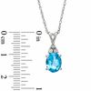 Thumbnail Image 3 of Oval Swiss Blue Topaz and Diamond Accent Pendant, Ring and Earrings Set in Sterling Silver - Size 7