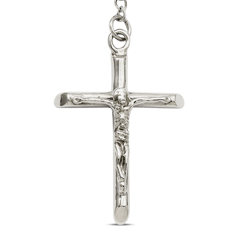 Rosary Necklace in Stainless Steel - 25"|Peoples Jewellers