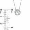 Thumbnail Image 1 of 6.0mm Lab-Created White Sapphire Pendant in 10K White Gold