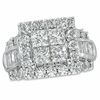 Thumbnail Image 0 of 4.00 CT. T.W. Princess-Cut Quad Diamond Square Frame Engagement Ring in 14K White Gold