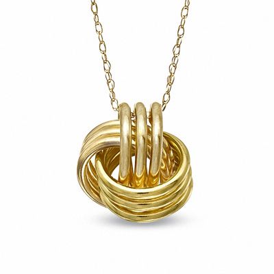 Love Knot Pendant in 10K Gold