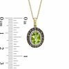 Thumbnail Image 2 of Oval Peridot, Smoky Quartz and Diamond Accent Pendant in 10K Gold