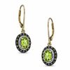 Thumbnail Image 1 of Oval Peridot, Smoky Quartz and Diamond Accent Earrings in 10K Gold