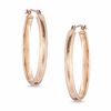 Thumbnail Image 0 of Oval Hoop Earrings in 14K Rose Gold