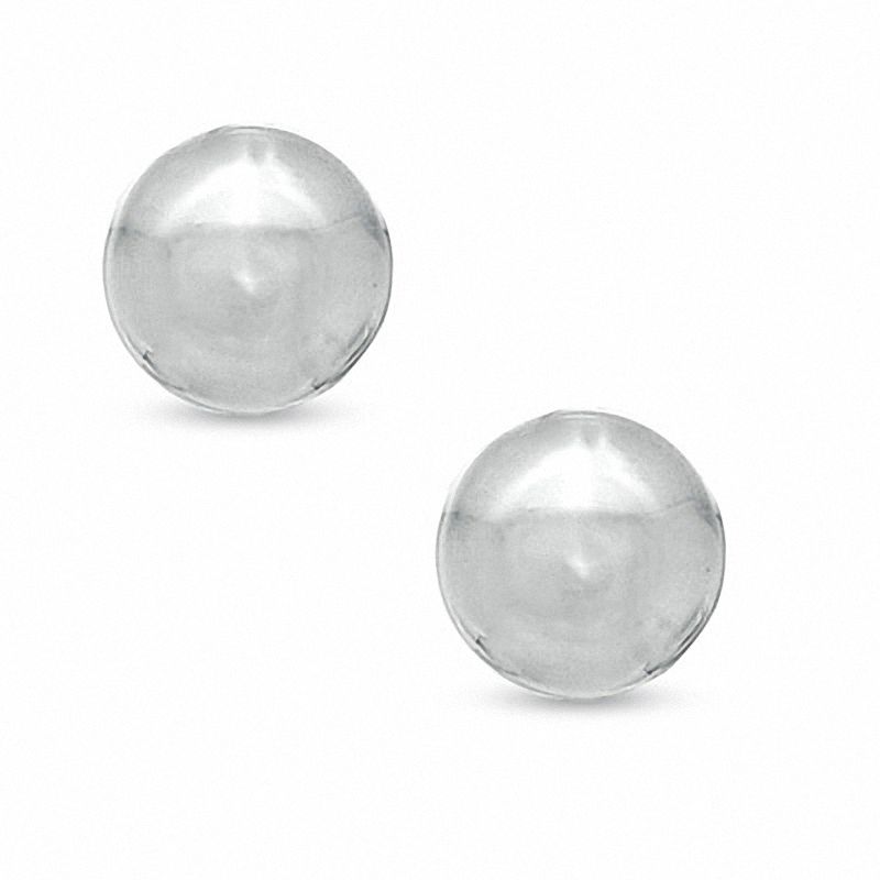 6.0mm Ball Stud in Polished 14K White Gold