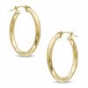 28mm Diamond-Cut Hoop Earrings in 14K Gold